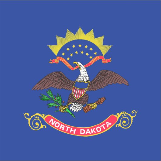ノースダコタ州旗デザイン シール (正面)