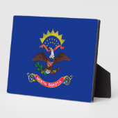 ノースダコタ州旗デザイン フォトプラーク (側面)