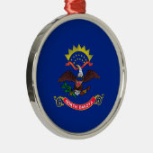 ノースダコタ州旗デザイン メタルオーナメント (右)