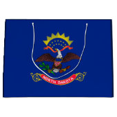 ノースダコタ州旗デザイン ラージペーパーバッグ (正面)