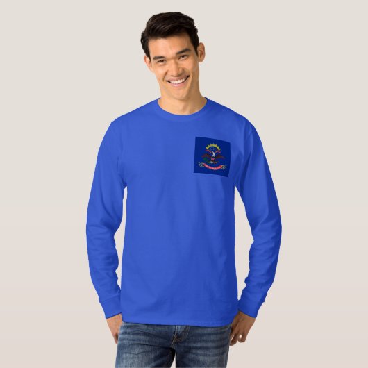 ノースダコタ州旗デザイン Tシャツ (正面フル)
