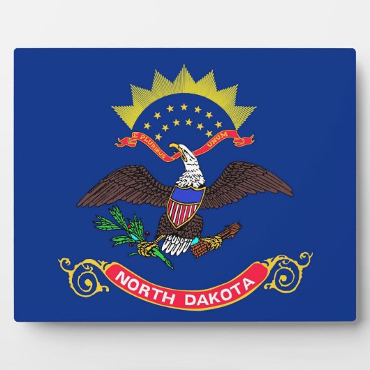 ノースダコタ州旗プラーク フォトプラーク (正面)