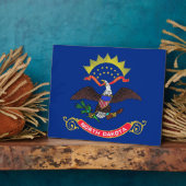 ノースダコタ州旗プラーク フォトプラーク (側面)