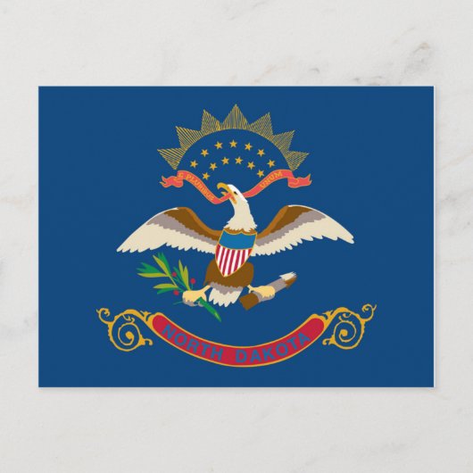 ノースダコタ州旗（アメリカ合衆国） ポストカード (正面)