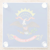 ノースダコタ州旗 ガラスコースター (裏面)