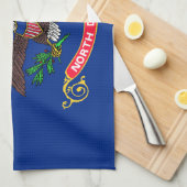 ノースダコタ州旗 キッチンタオル (四つ折り)