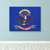 ノースダコタ州旗(ノースダコタン)カンバスPri キャンバスプリント (インサイチュ (ウッドフロア))