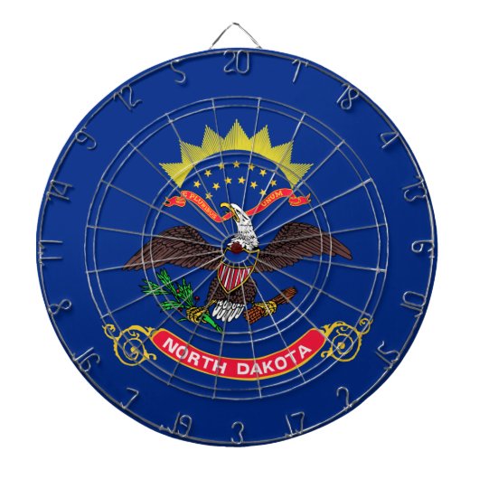 ノースダコタ州旗（ノースダコタン） ダーツボード (正面)