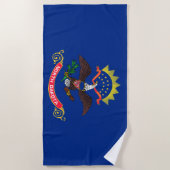 ノースダコタ州旗（ノースダコタン） ビーチタオル (正面)