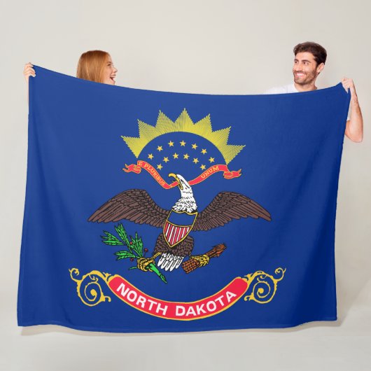 ノースダコタ州旗（ノースダコタン） フリースブランケット (インサイチュ)