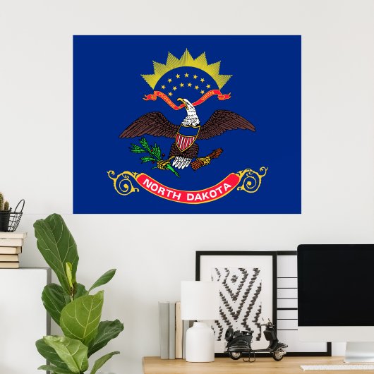 ノースダコタ州旗(ノースダコタン)ポスター ポスター (ホームオフィス)