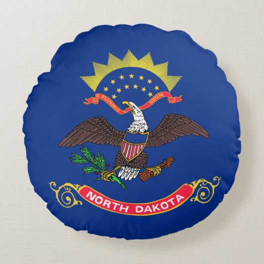 ノースダコタ州旗（ノースダコタン） ラウンドクッション (正面)