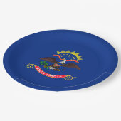 ノースダコタ州旗（ノースダコタン）(米国州) ペーパープレート (アングル)