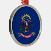 ノースダコタ州旗(ノースダコタン)(米国州) メタルオーナメント (右)