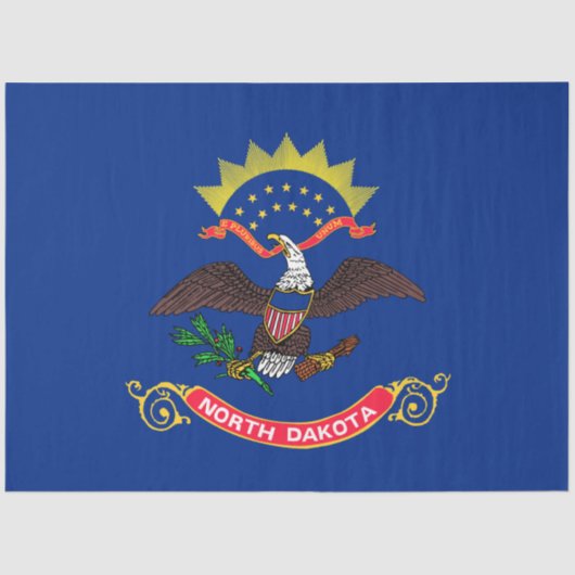 ノースダコタ州旗（ノースダコタン）組織パップ 薄葉紙 (正面)