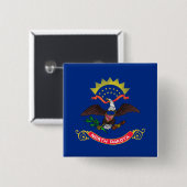 ノースダコタ州旗(ノースダコタン) 缶バッジ (正面&裏面)