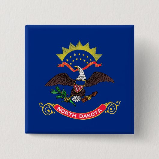 ノースダコタ州旗(ノースダコタン) 缶バッジ (正面)