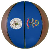 ノースダコタ州旗 バスケットボール (縦)