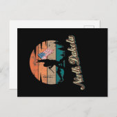 ノースダコタ州旗 ポストカード (正面/裏面)