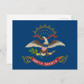 ノースダコタ州旗 ポストカード (正面/裏面)