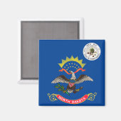 ノースダコタ州旗 マグネット (正面/裏面)