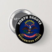 ノースダコタ州旗 缶バッジ (正面&裏面)