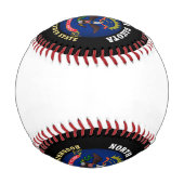 ノースダコタ州旗 野球ボール (裏面)