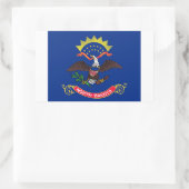 ノースダコタ州旗 長方形シール (バッグ)