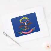 ノースダコタ州旗 長方形シール (封筒)