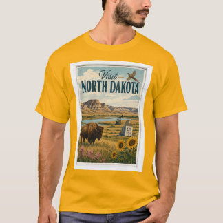 ノースダコタ州観光ヴィンテージ Tシャツ