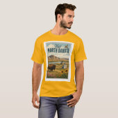 ノースダコタ州観光ヴィンテージ Tシャツ (正面フル)