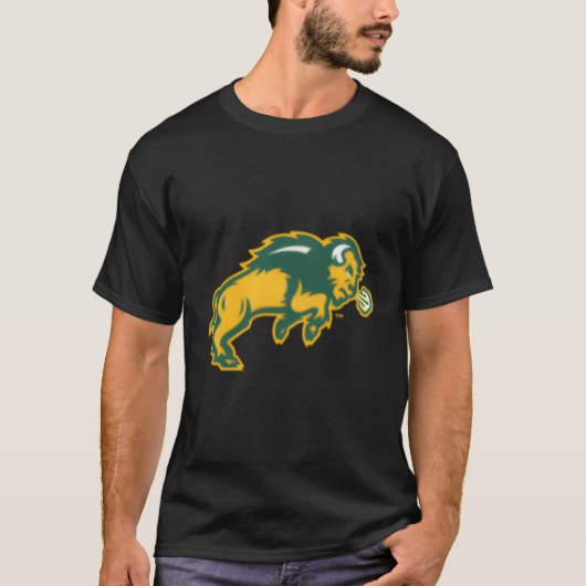 ノースダコタ州離れバイソンチェストアイコン Tシャツ (正面)