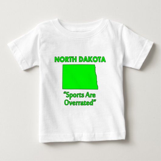 ノースダコタ州 - スポーツは過大評価 ベビーTシャツ (正面)