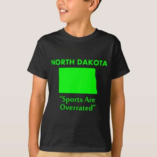 ノースダコタ州 - スポーツは過大評価 Tシャツ (正面)