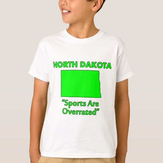 ノースダコタ州 - スポーツは過大評価 Tシャツ (正面)