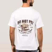 ノースダコタ州 フラッフィカウを撫でないで バイソン Tシャツ (裏面)