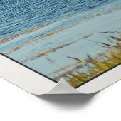 ノースダコタ州 – 旧農場 – 緑 ポスター (角)