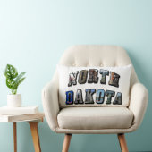 ノースダコタ州 絵文字 ランバークッション (椅子)