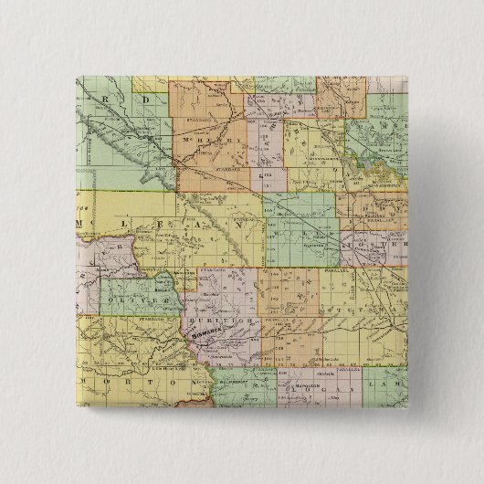 ノースダコタ州 缶バッジ (正面)