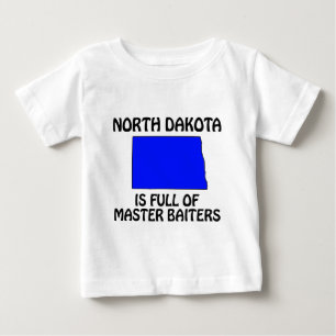 ノースダコタ州 - 釣りバカがいっぱい ベビーTシャツ