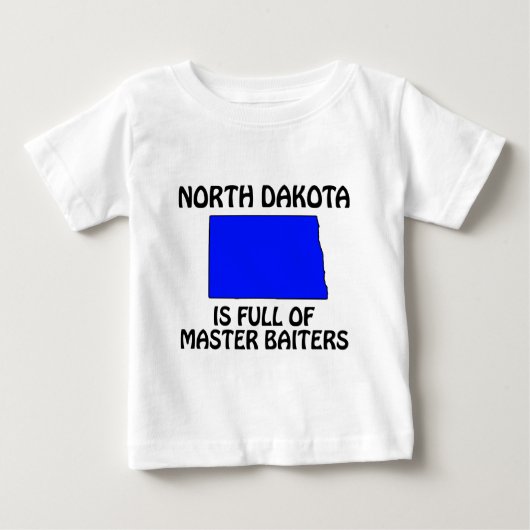 ノースダコタ州 - 釣りバカがいっぱい ベビーTシャツ (正面)