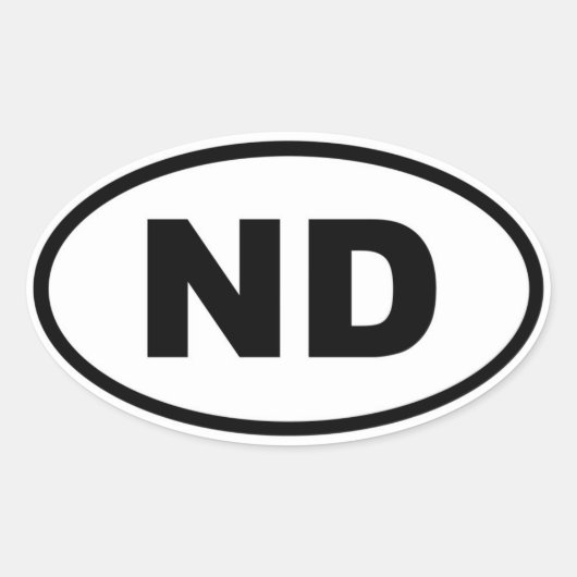 ノースダコタ州(ND) 楕円形シール (正面)