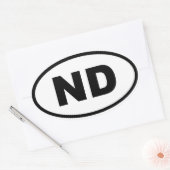 ノースダコタ州(ND) 楕円形シール (封筒)