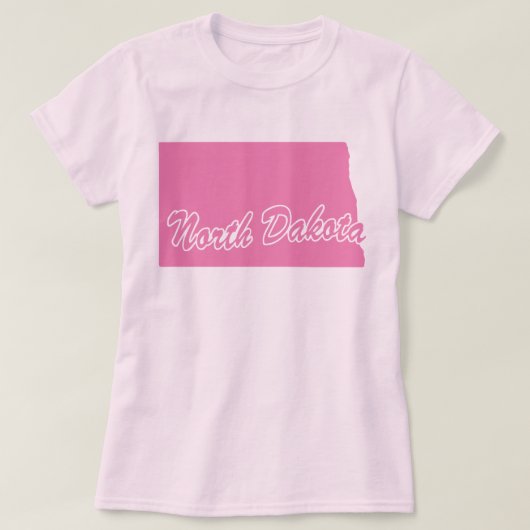 ノースダコタ州Tシャツの州 Tシャツ (デザイン正面)