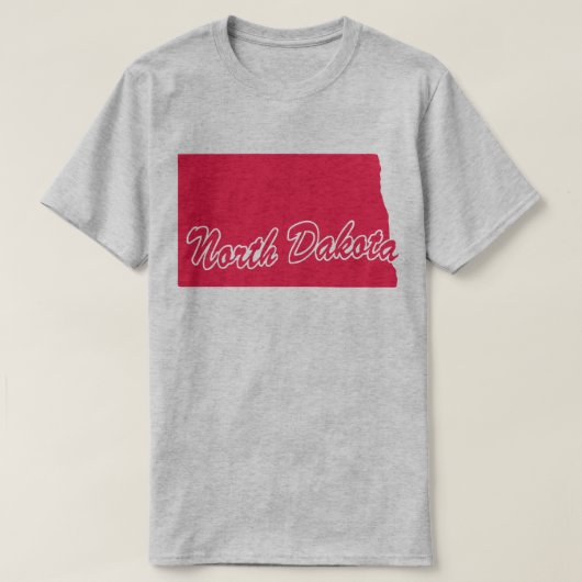 ノースダコタ州Tシャツの州 Tシャツ (デザイン正面)
