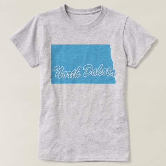 ノースダコタ州Tシャツの州 Tシャツ (デザイン正面)