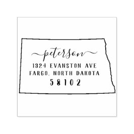 ノースダコタ差出人住所スタンプセルフインキング セルフインキングスタンプ