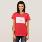 ノースダコタ帰属地域の州の地図 Tシャツ (正面フル)