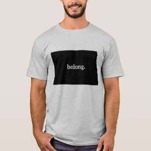 ノースダコタ帰属地域の州の地図 Tシャツ