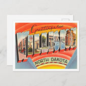 ノースダコタ旅行ウィリストンからのご挨拶 ポストカード (正面/裏面)